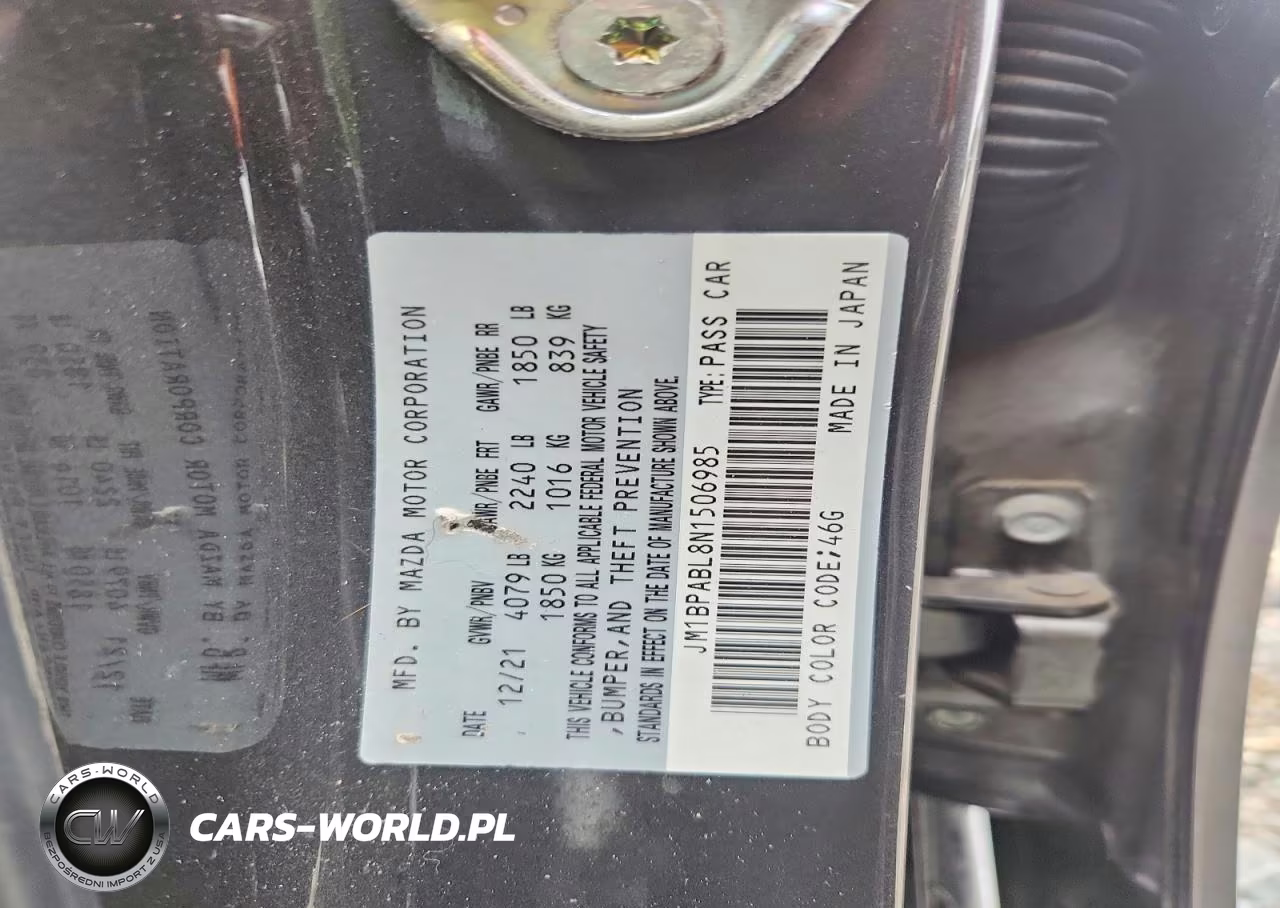 2022 Mazda 3 Select VIN:JM1BPABL8N1506985 - 12