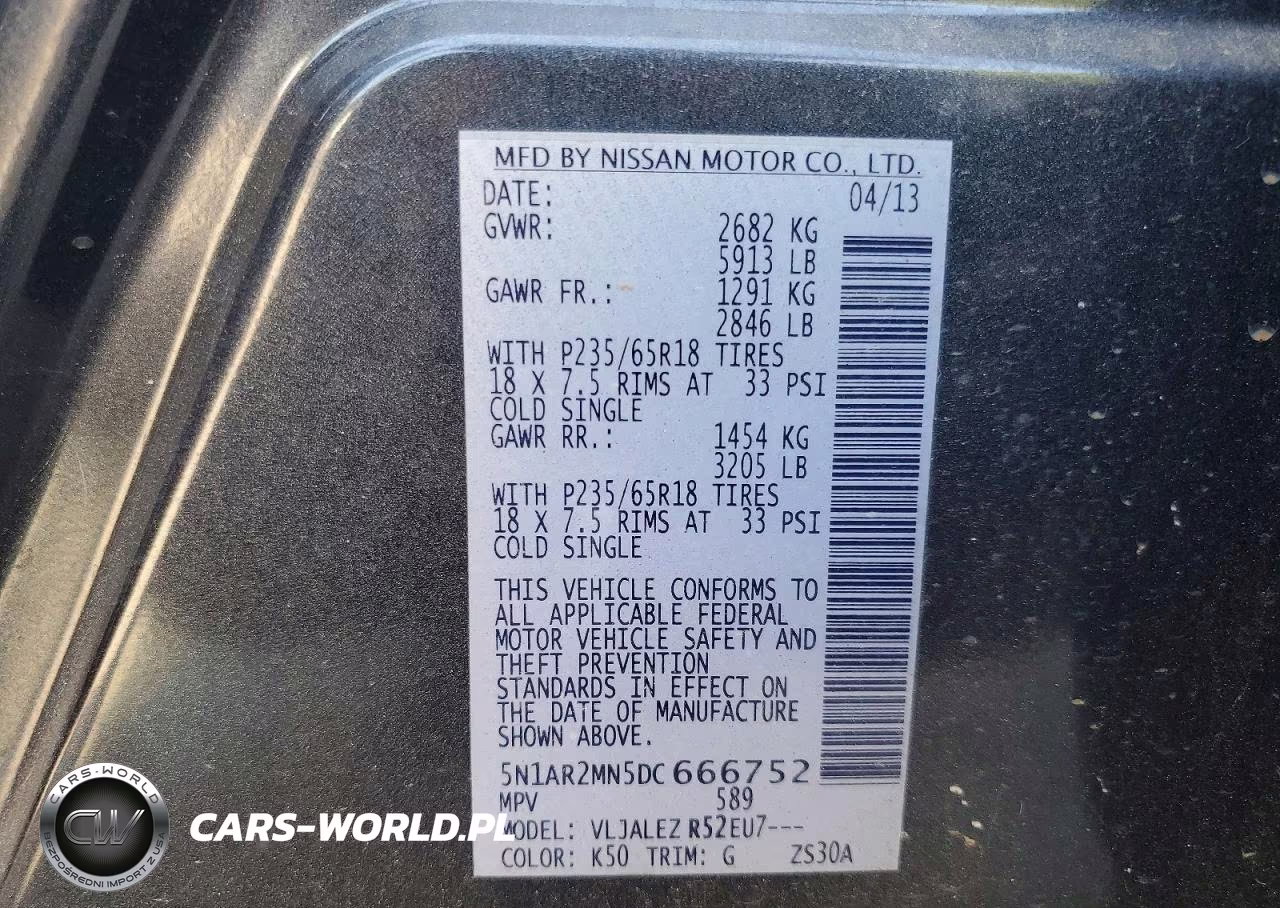 2013 Nissan Pathfinder S VIN:5N1AR2MN5DC666752 - 13
