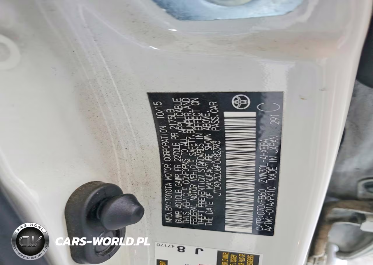 2015 Toyota Prius Two VIN:JTDKN3DU6F0482393 - 12