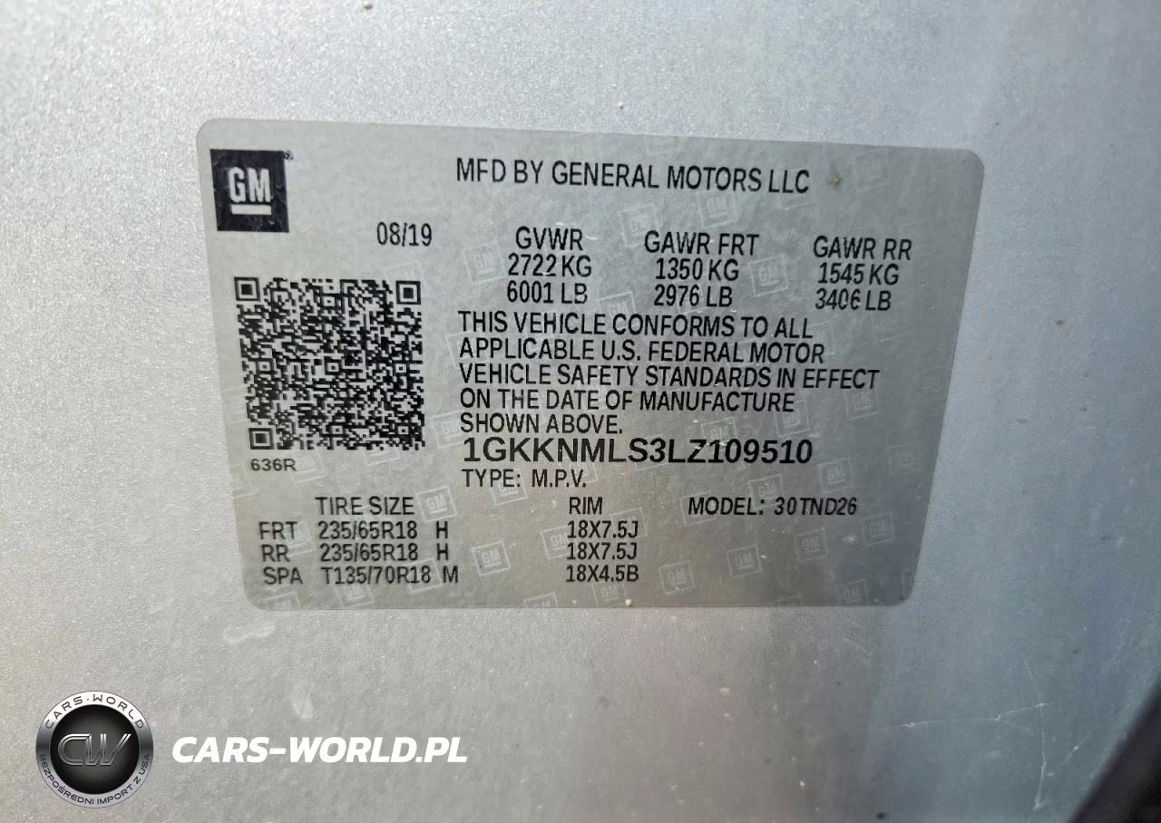 2020 GMC Acadia Slt VIN:1GKKNMLS3LZ109510 - 14