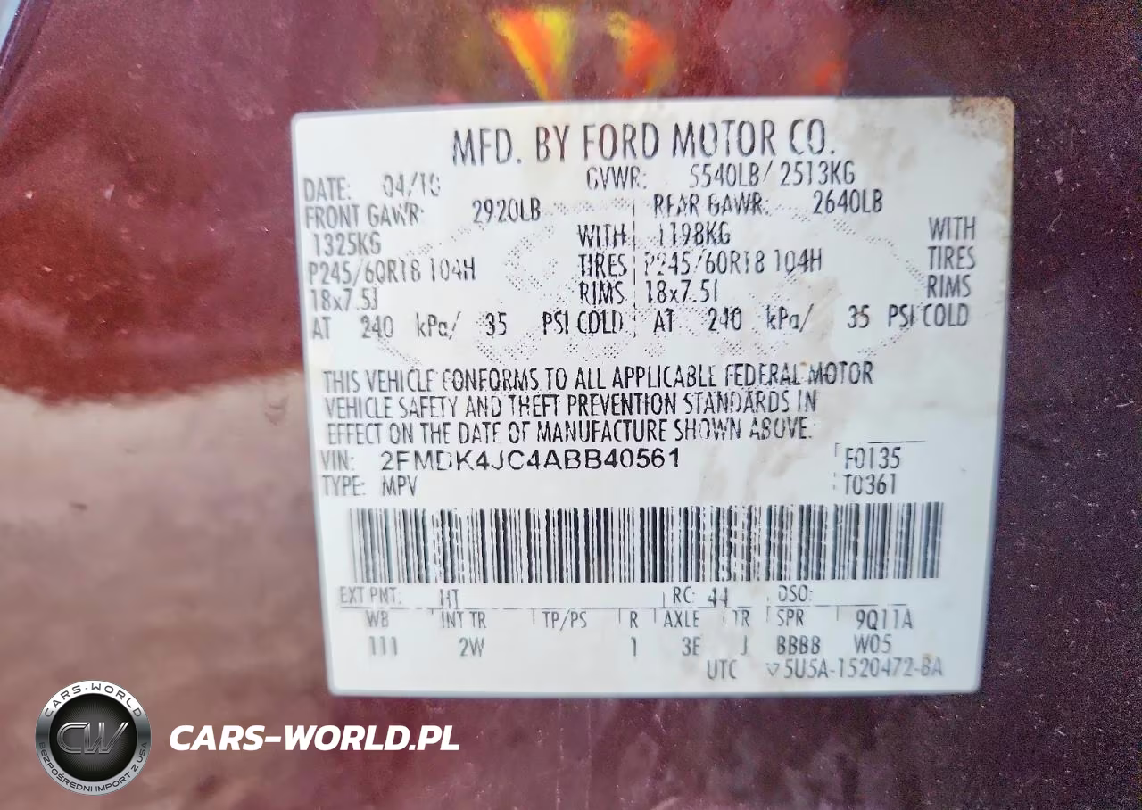 2010 Ford Edge Sel VIN:2FMDK4JC4ABB40561 - 14