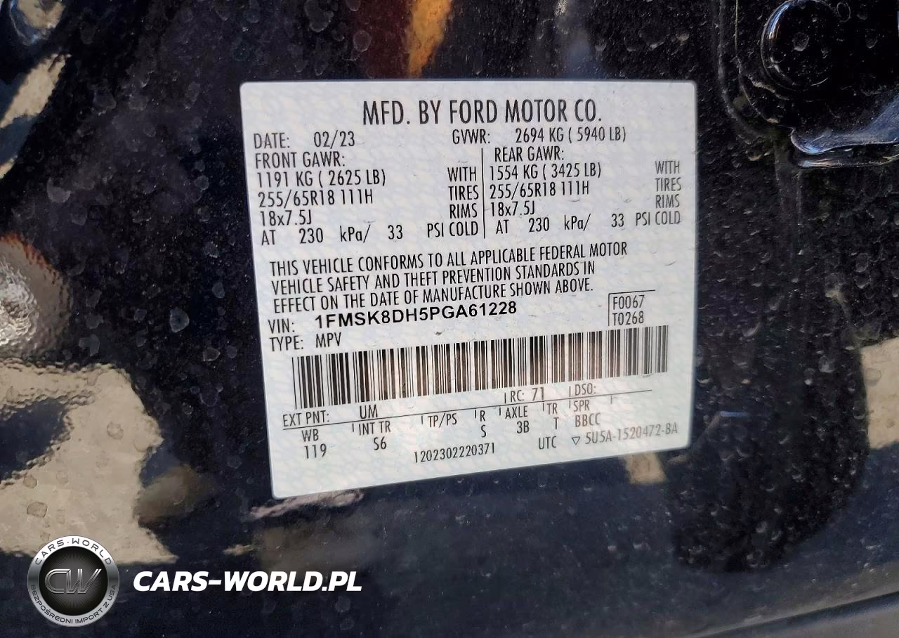 2023 Ford Explorer Xlt VIN:1FMSK8DH5PGA61228 - 13