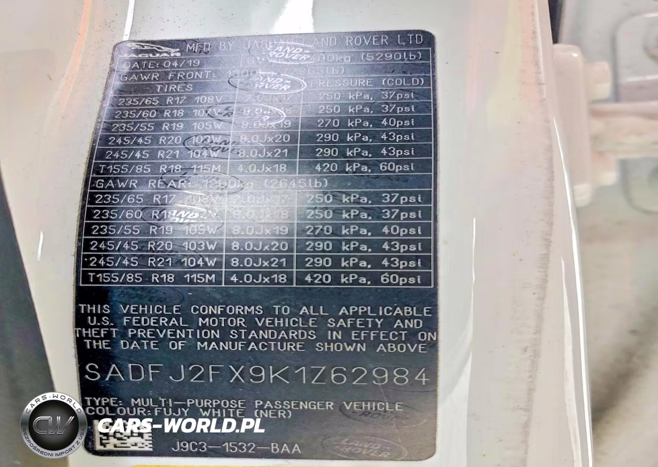 2019 Jaguar E-Pace S VIN:SADFJ2FX9K1Z62984 - 14