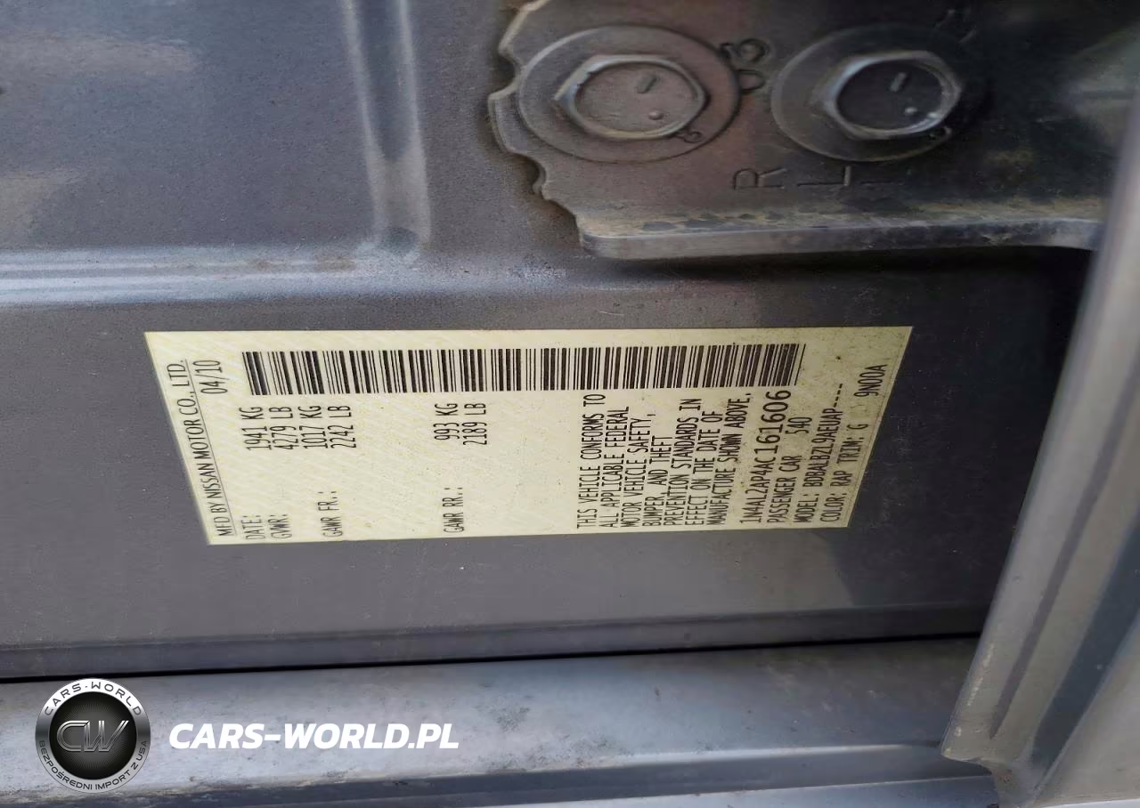 2010 Nissan Altima 2.5 VIN:1N4AL2AP4AC161606 - 12
