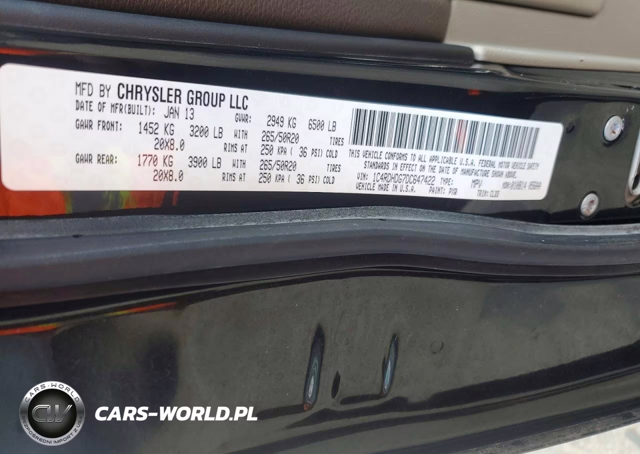 2013 Dodge Durango Crew VIN:1C4RDHDG7DC647422 - 13