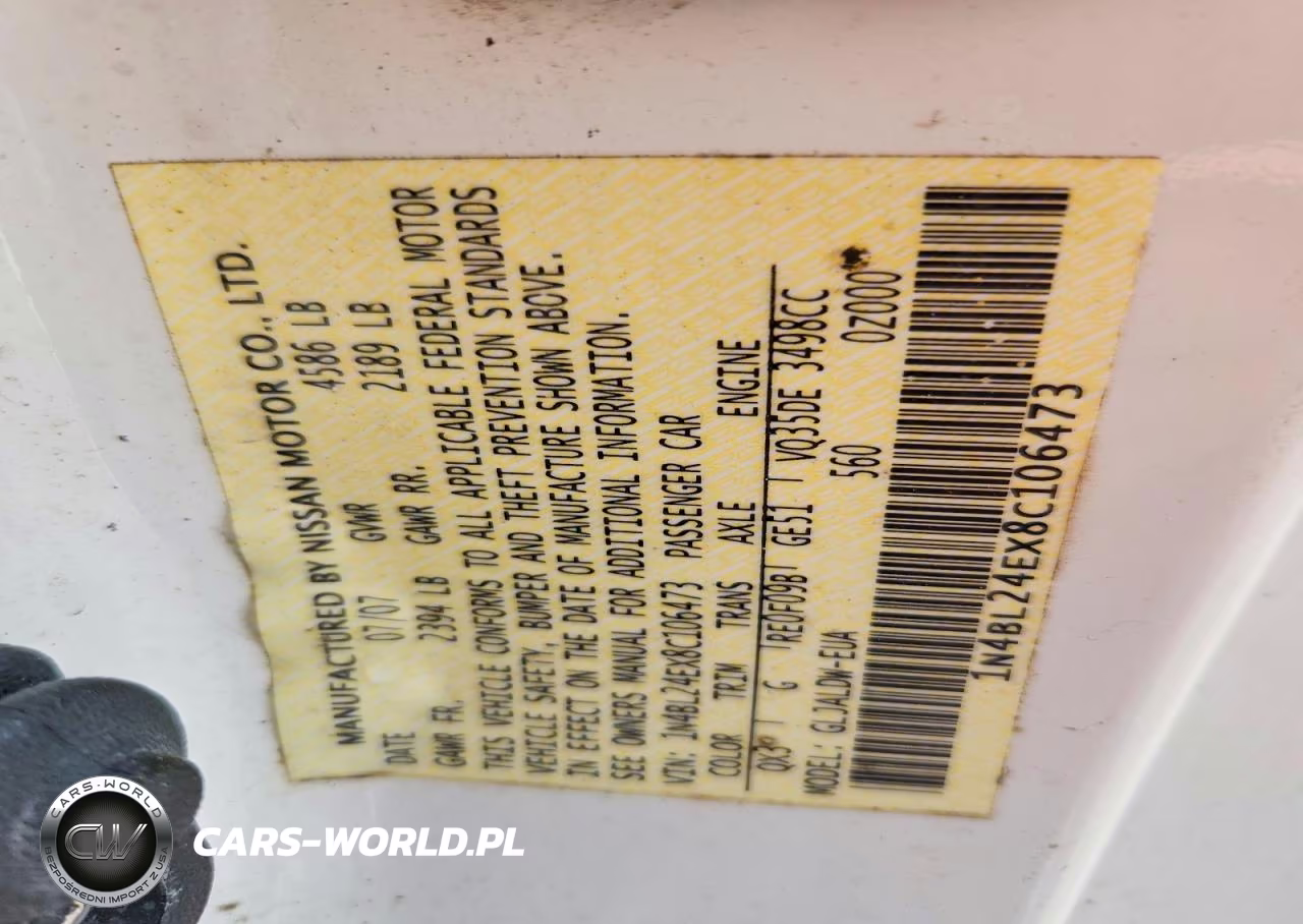 2008 Nissan Altima 3.5 Se VIN:1N4BL24EX8C106473 - 13