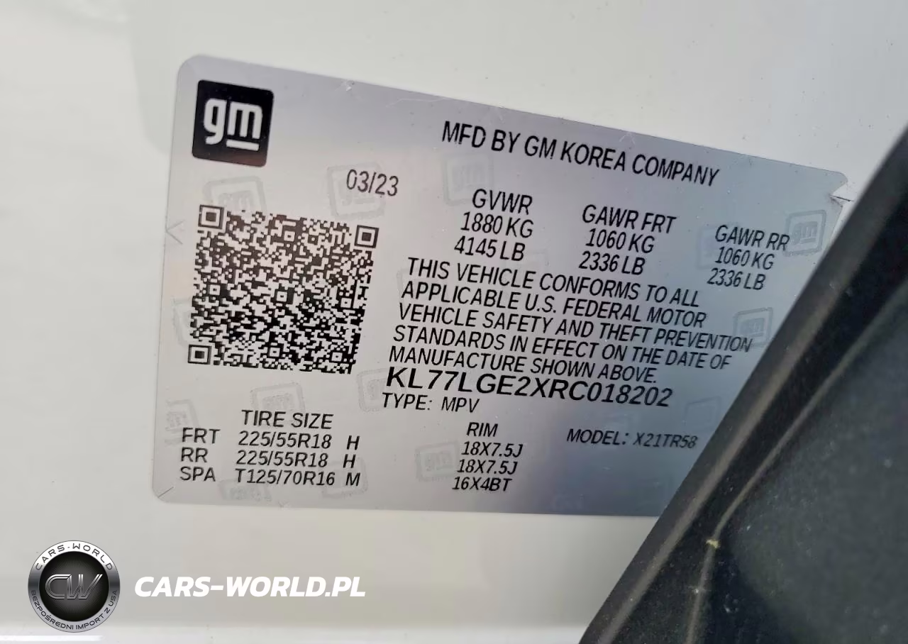 2024 Chevrolet Trax Fwd 1Rs VIN:KL77LGE2XRC018202 - 13