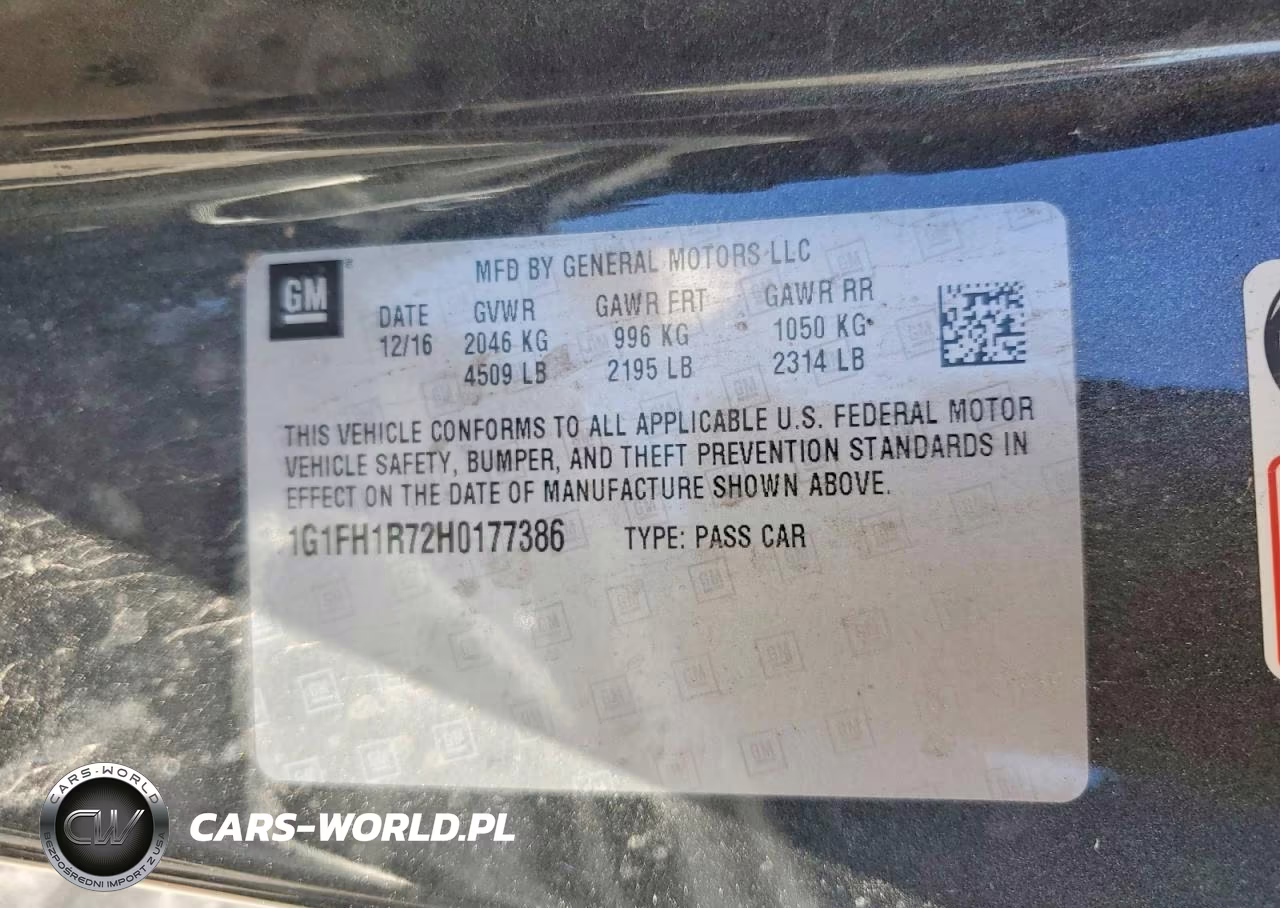 2017 Chevrolet Camaro Ss VIN:1G1FH1R72H0177386 - 13