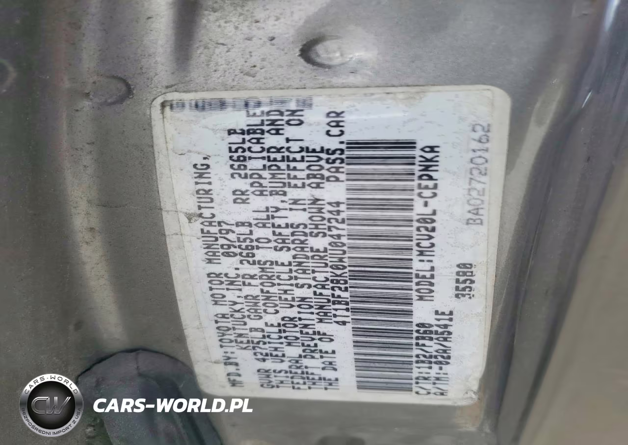 1998 Toyota Camry Le V6 VIN:4T1BF28K0WU047244 - 12