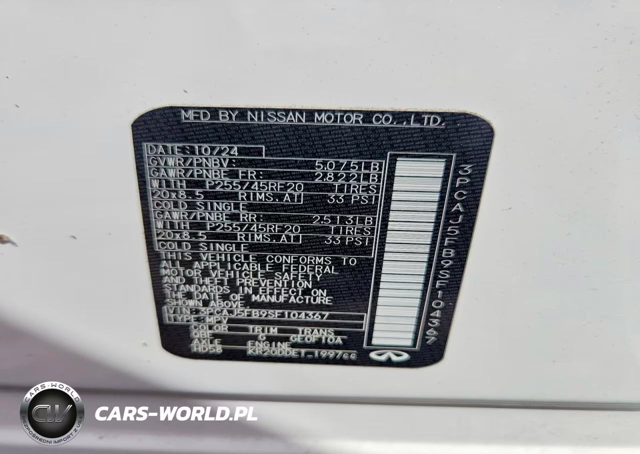 2025 Infiniti Qx50 Sport VIN:3PCAJ5FB9SF104367 - 14