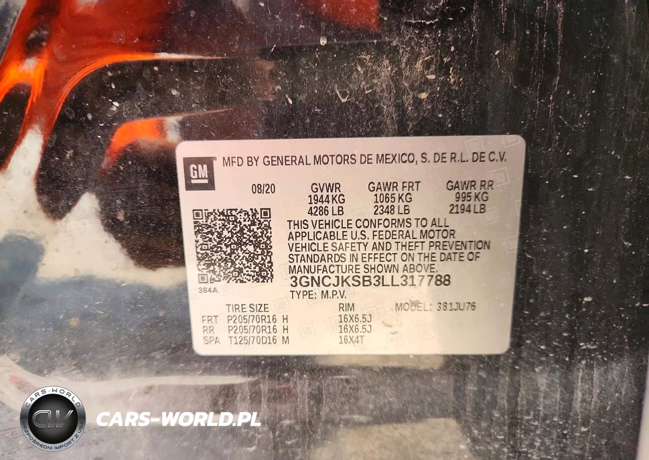 2020 Chevrolet Trax Ls VIN:3GNCJKSB3LL317788 - 14