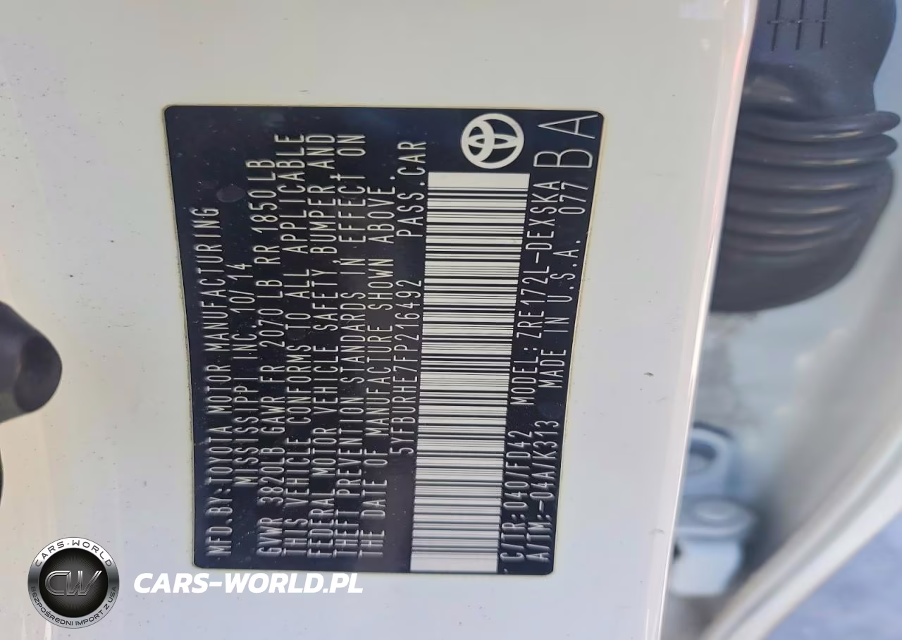 2015 Toyota Corolla S Plus VIN:5YFBURHE7FP216492 - 12