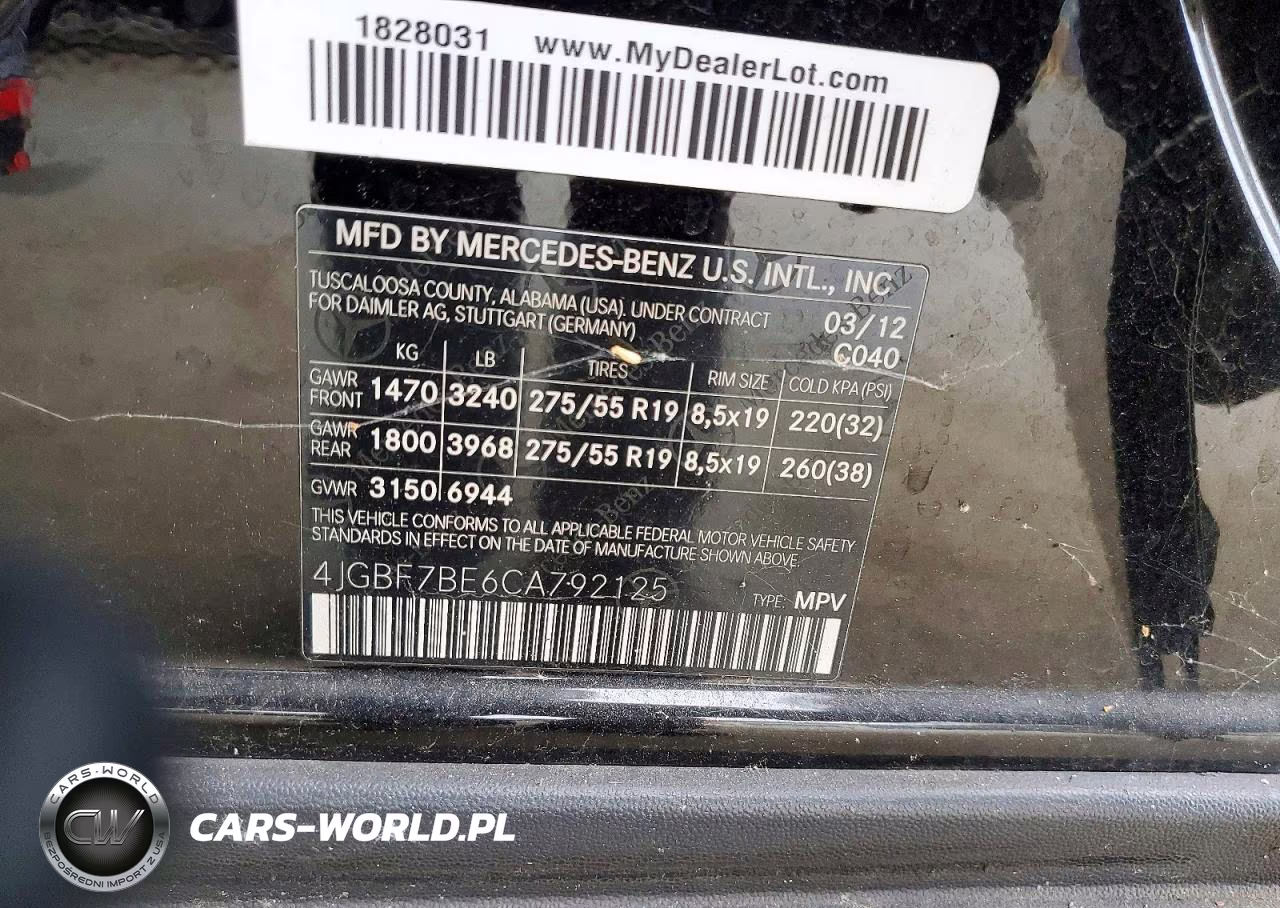 2012 Mercedes-Benz Gl 450 4Matic VIN:4JGBF7BE6CA792125 - 13