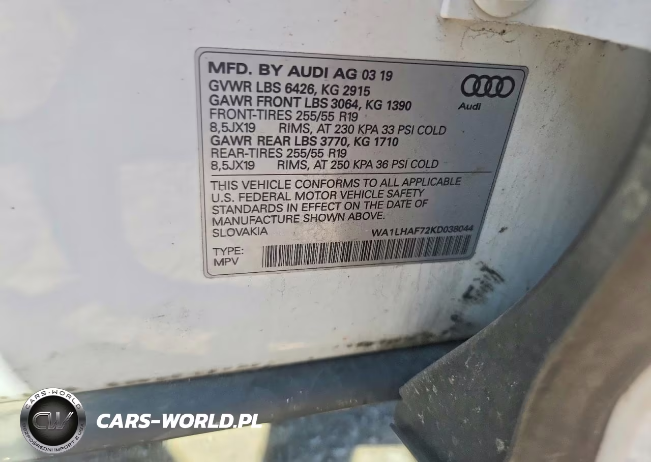 2019 Audi Q7 Premium Plus VIN:WA1LHAF72KD038044 - 13