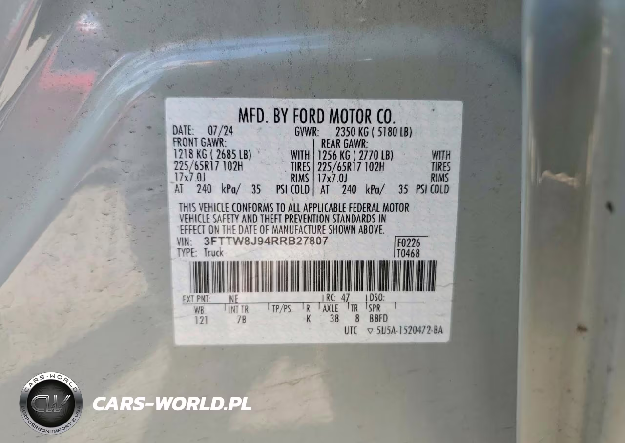 2024 Ford Maverick Xlt VIN:3FTTW8J94RRB27807 - 13