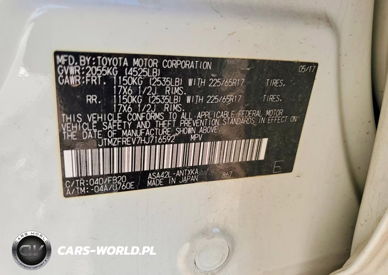 2017 Toyota Rav4 Le VIN:JTMZFREV7HJ716592 - 14