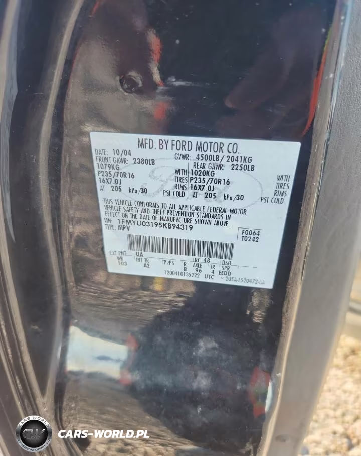 2005 Ford Escape Xlt VIN:1FMYU03195KB94319 - 13