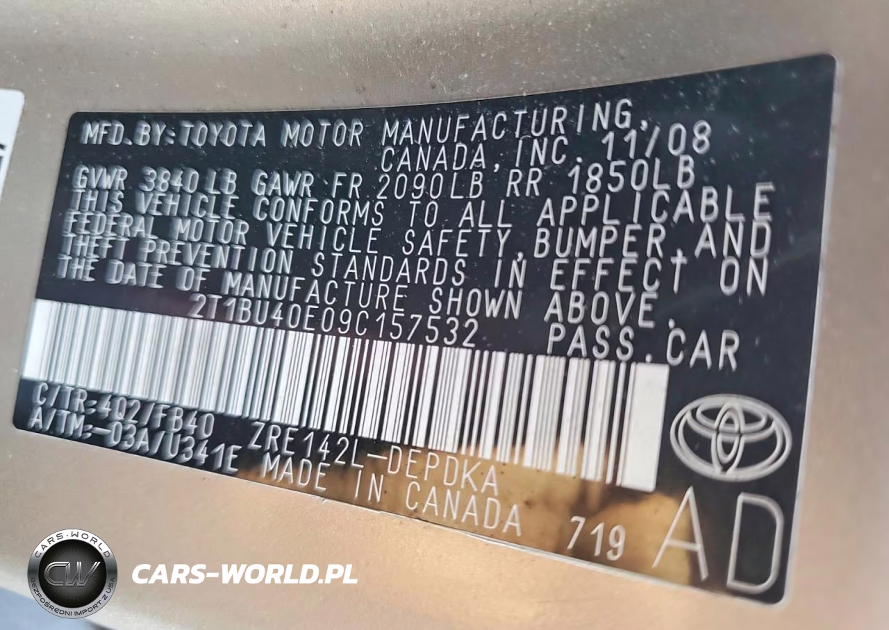2009 Toyota Corolla Le VIN:2T1BU40E09C157532 - 13