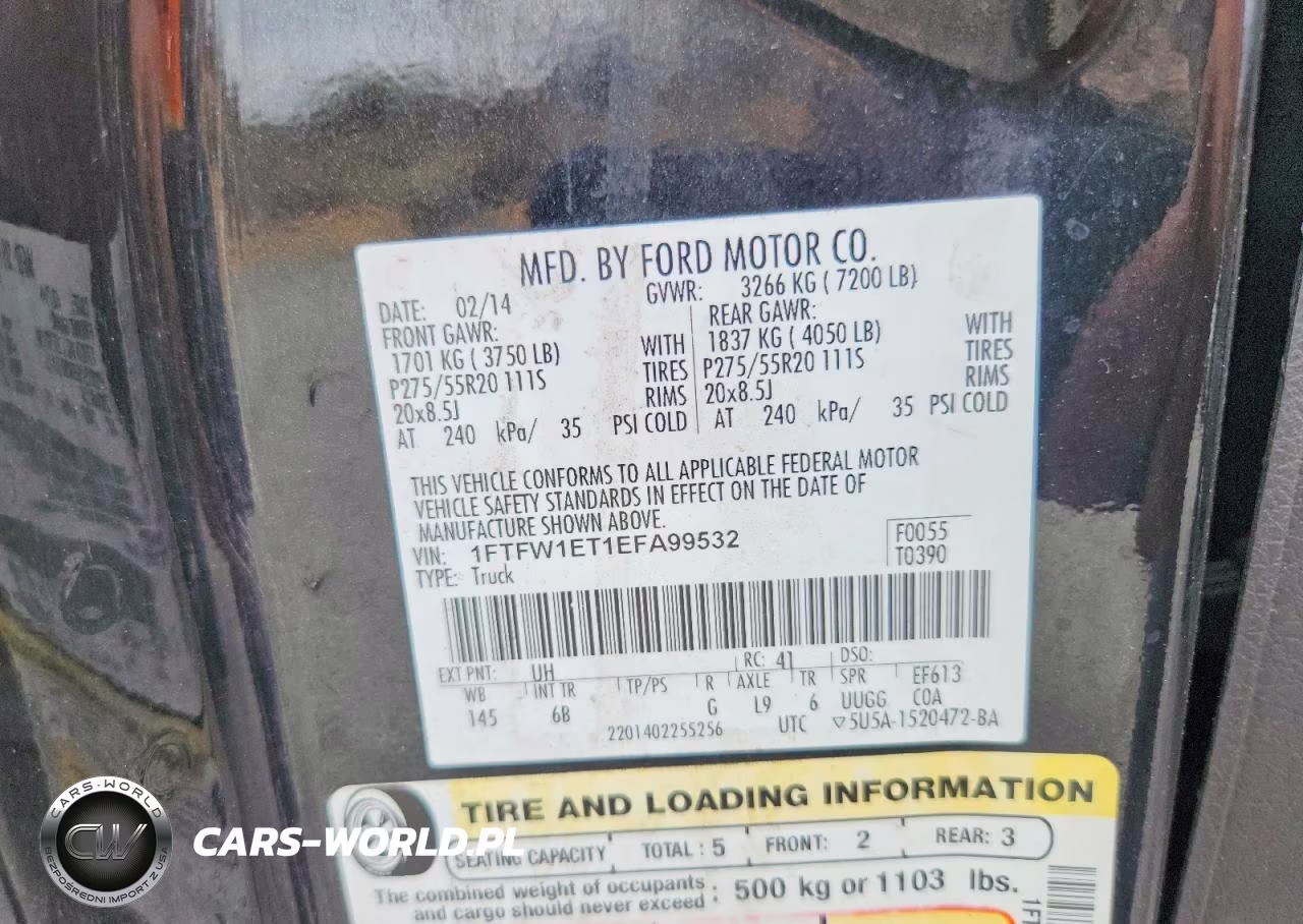2014 Ford F150 Supercrew VIN:1FTFW1ET1EFA99532 - 12