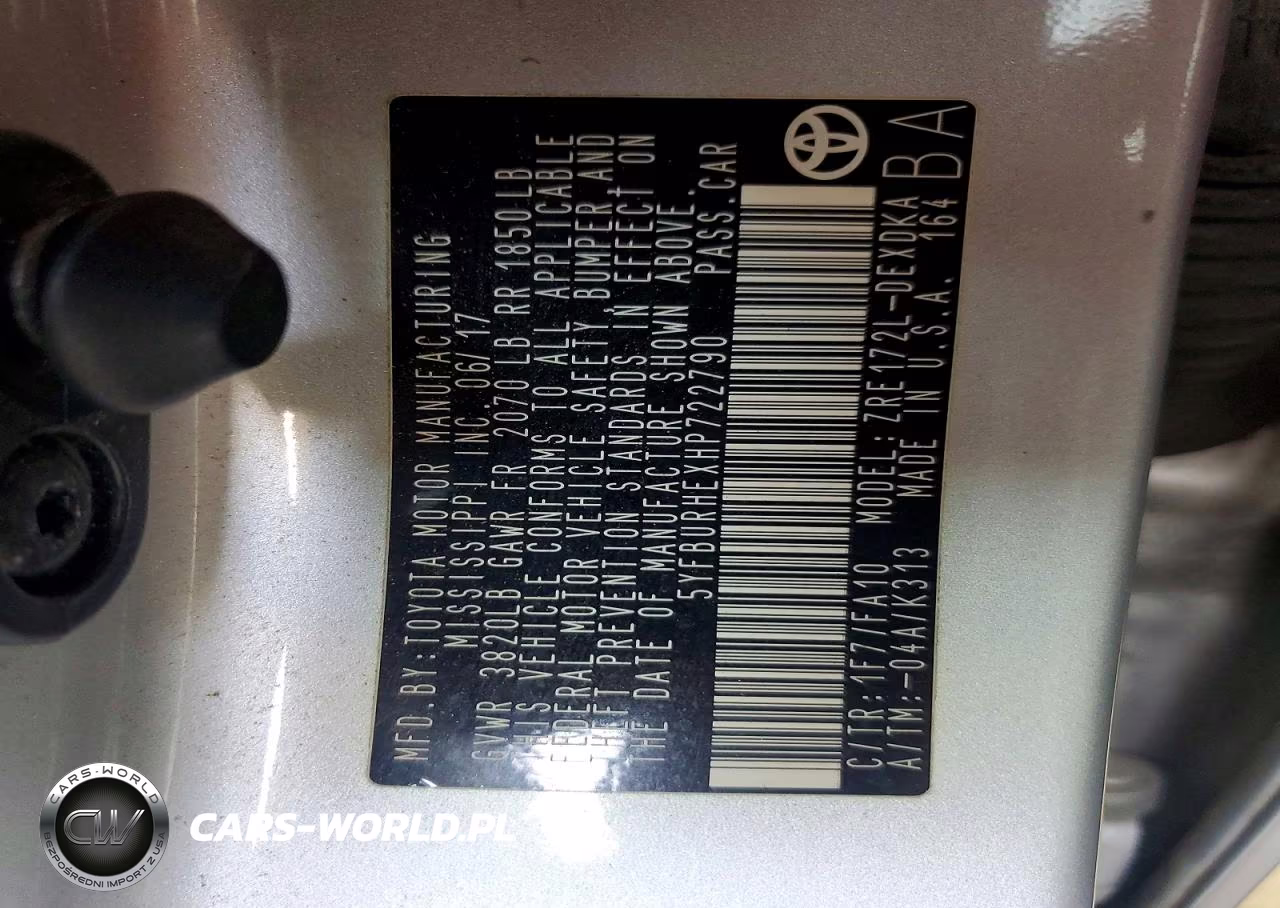 2017 Toyota Corolla L VIN:5YFBURHEXHP722790 - 12