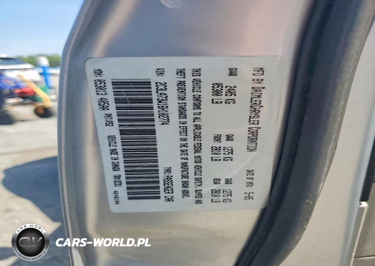 2006 Chrysler 300C Srt-8 VIN:2C3LA73W16H102774 - 12