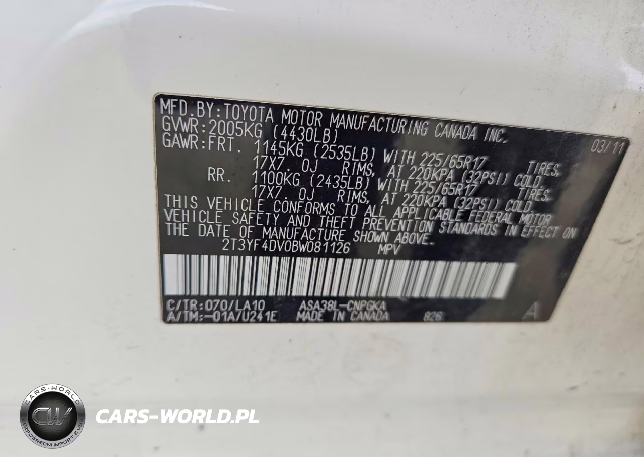 2011 Toyota Rav4 Limited VIN:2T3YF4DV0BW081126 - 13