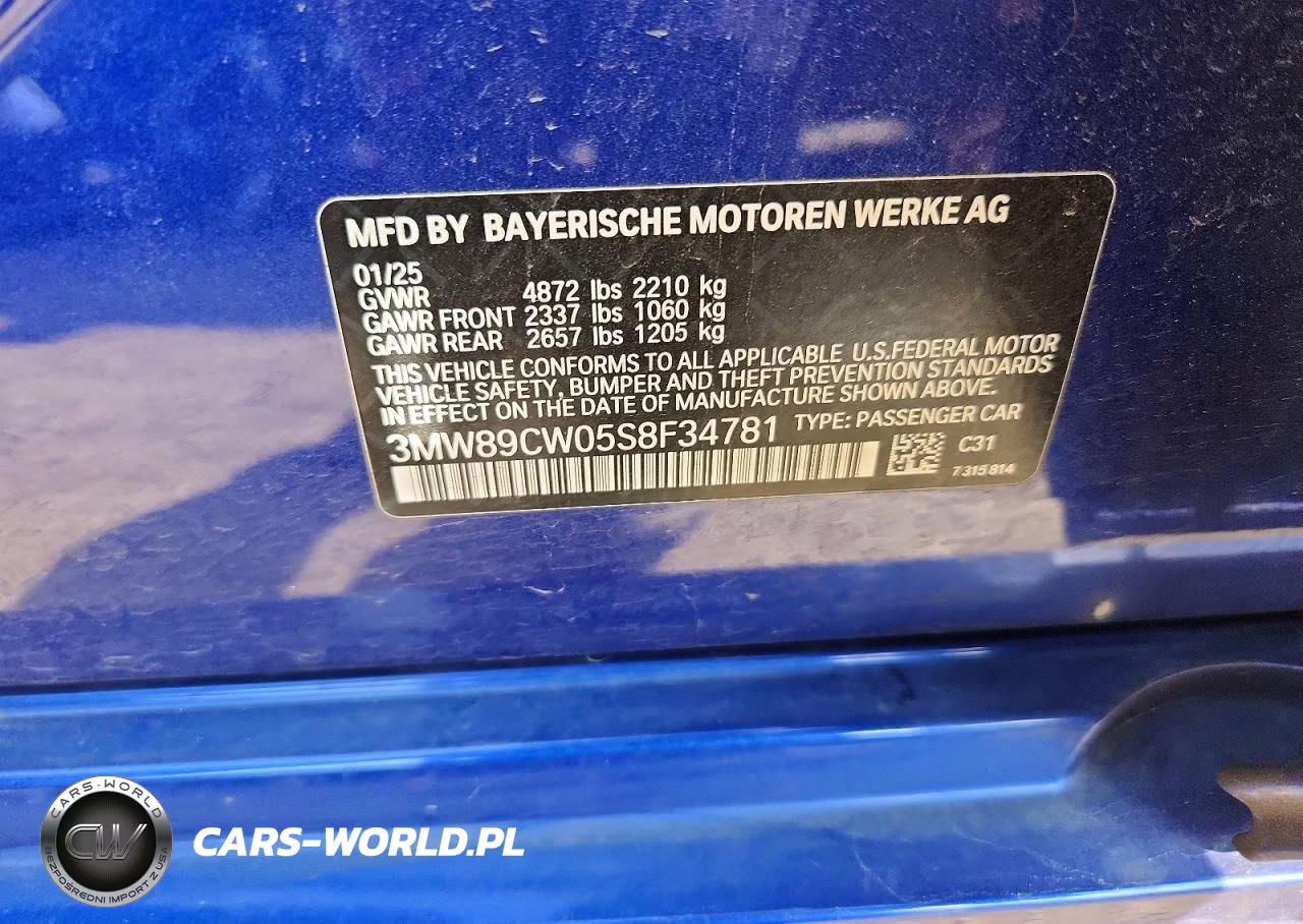 2025 BMW 330Xi VIN:3MW89CW05S8F34781 - 12