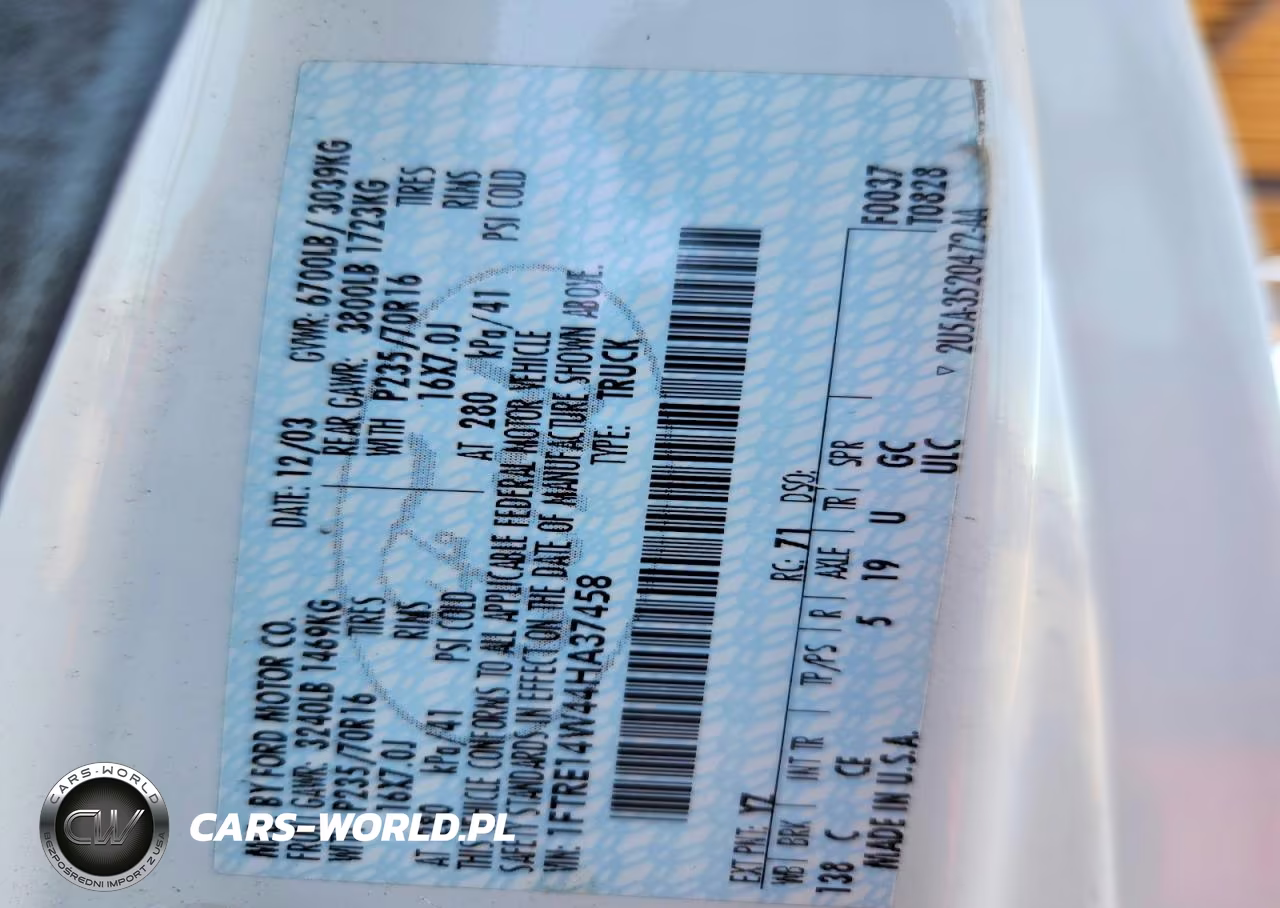 2004 Ford Ecoline VIN:1FTRE14W44HA37458 - 13