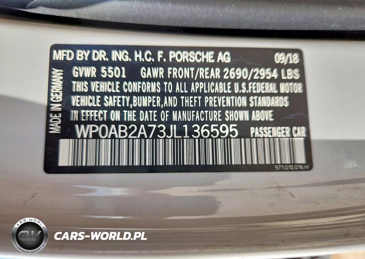 2018 Porsche Panamera 4S VIN:WP0AB2A73JL136595 - 12