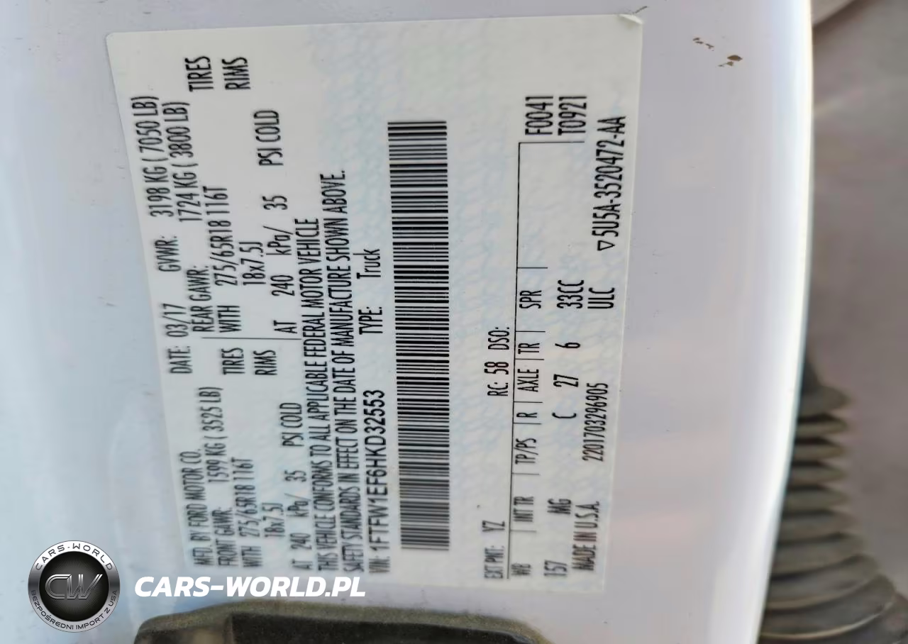 2017 Ford F150 VIN:1FTFW1EF6HKD32553 - 12