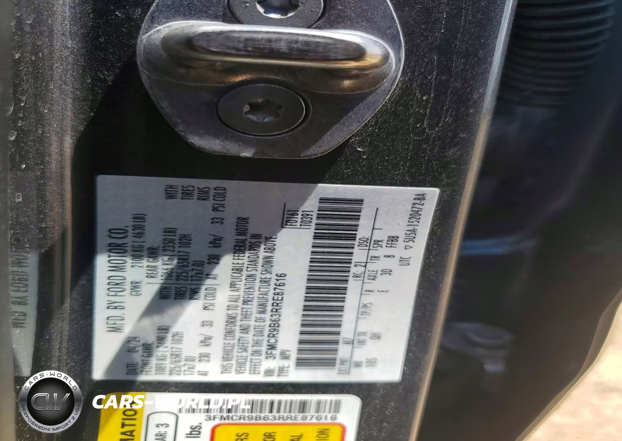 2024 Ford Bronco Sport Big Bend VIN:3FMCR9B63RRE87616 - 12