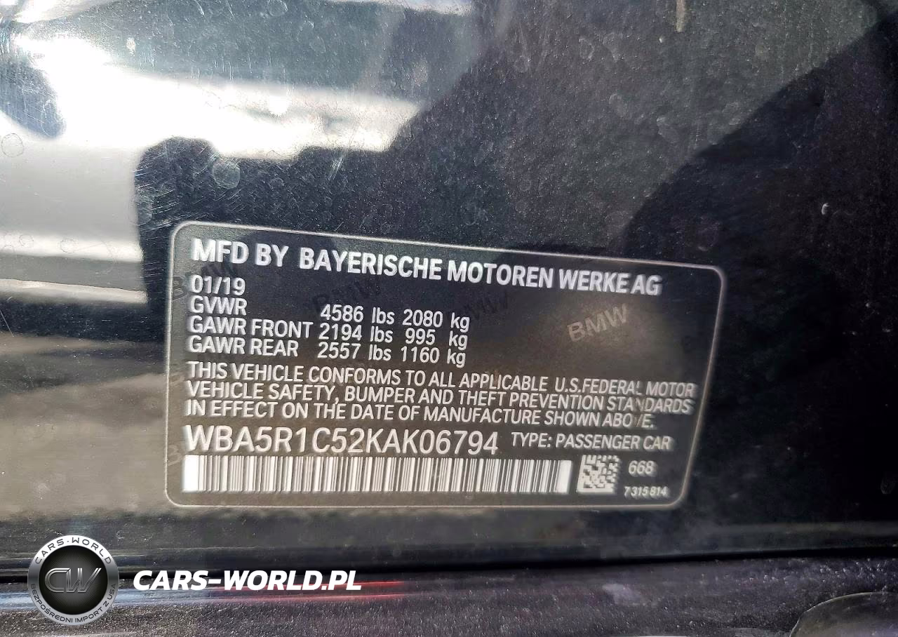 2019 BMW 330I VIN:WBA5R1C52KAK06794 - 12