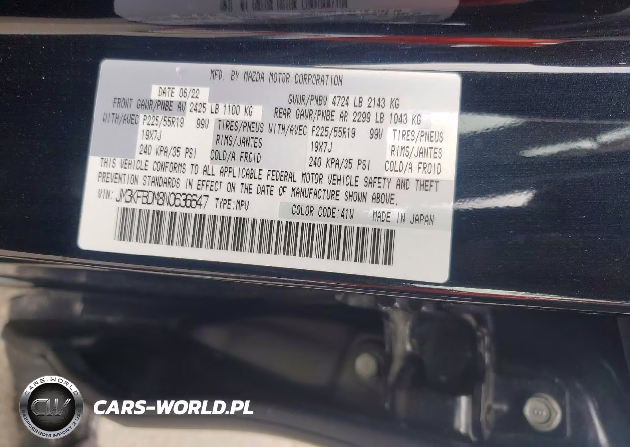 2022 Mazda Cx-5 Premium VIN:JM3KFBDM8N0636647 - 13