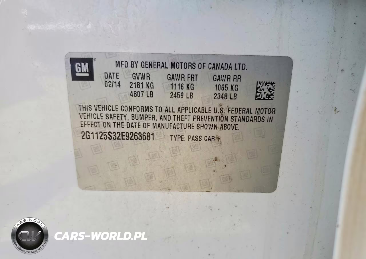 2014 Chevrolet Impala Lt VIN:2G1125S32E9263681 - 12