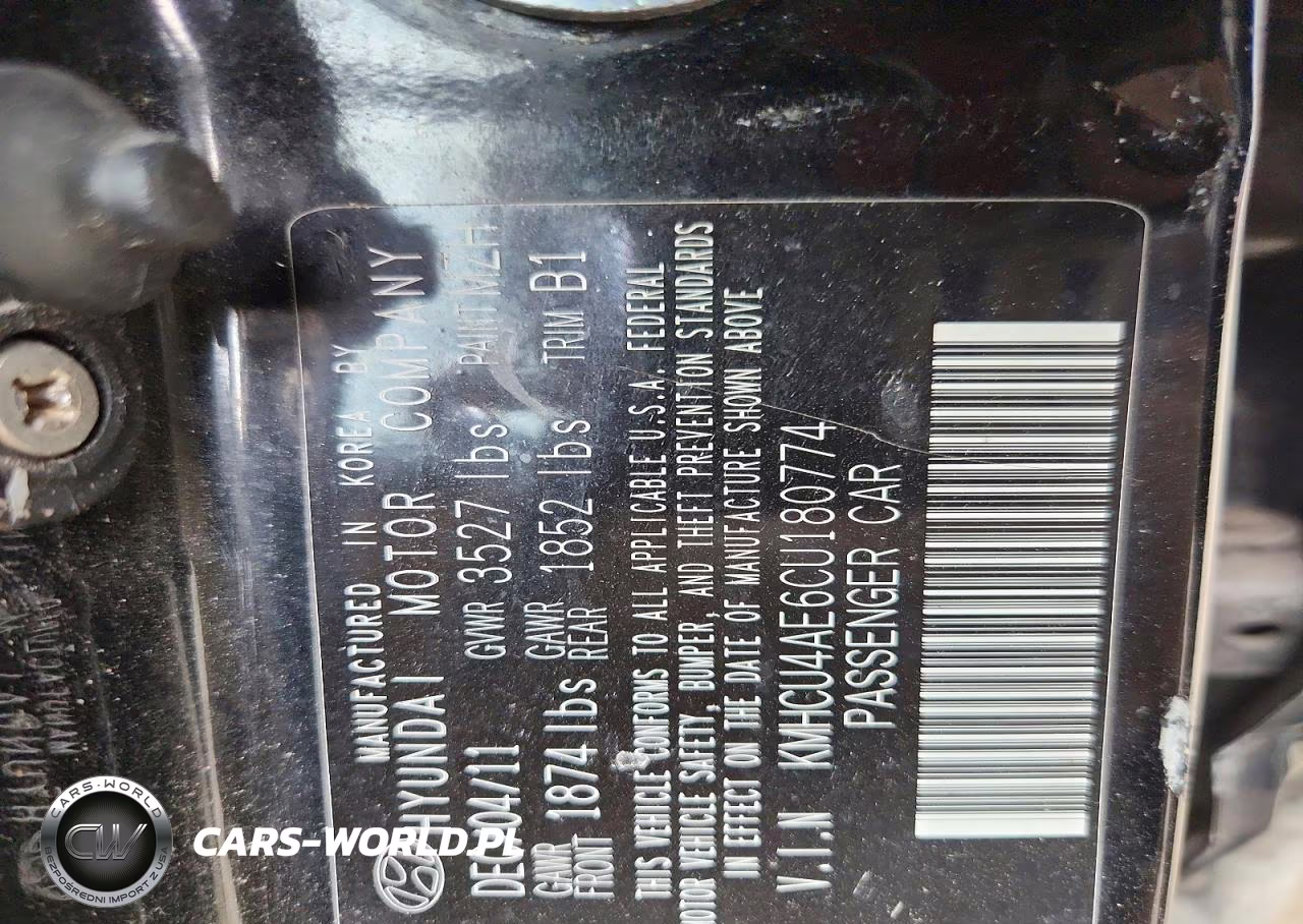 2012 Hyundai Accent VIN:KMHCU4AE6CU180774 - 12
