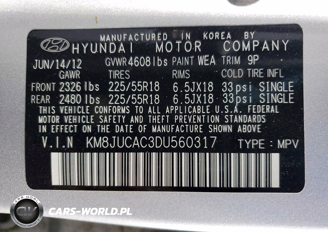 2013 Hyundai Tucson Limited VIN:KM8JUCAC3DU560317 - 13
