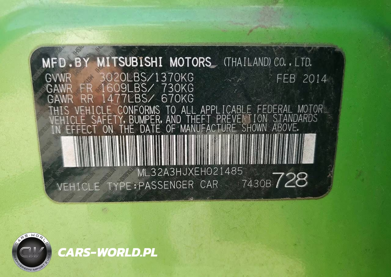 2014 Mitsubishi Mirage De VIN:ML32A3HJXEH021485 - 12