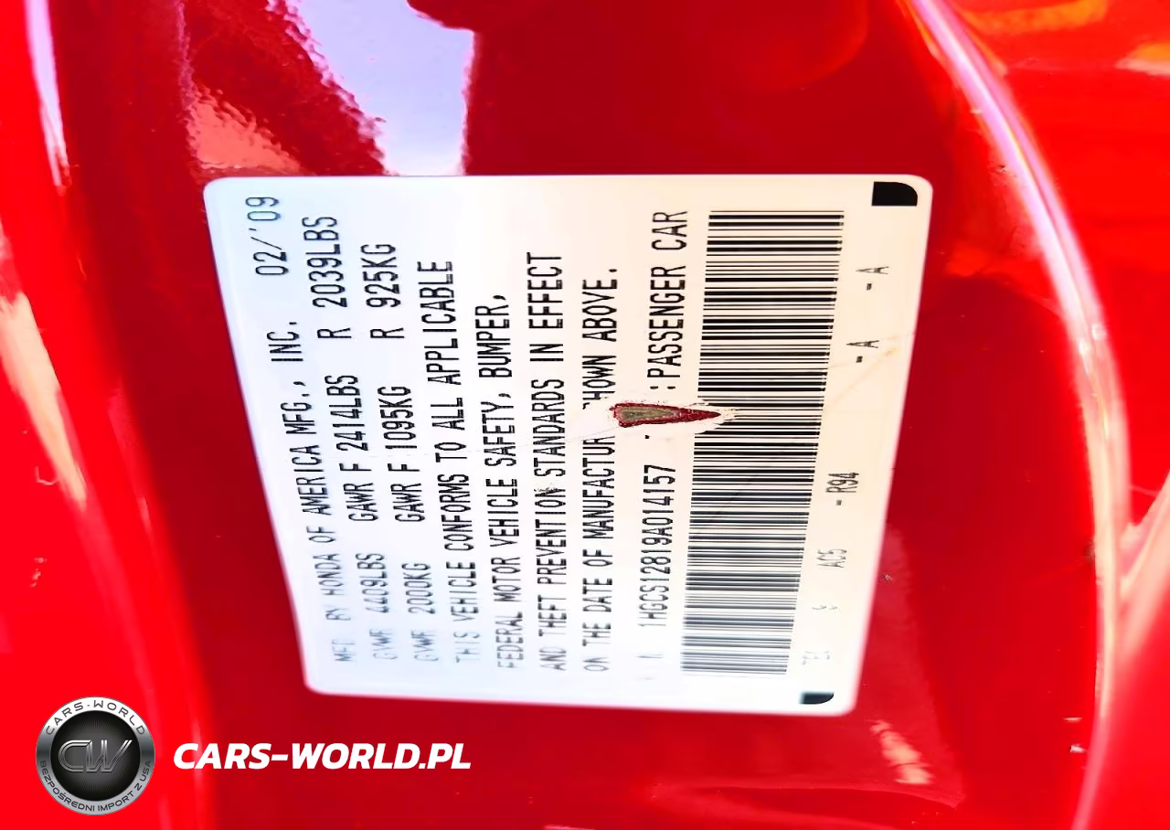 2009 Honda Accord Exl VIN:1HGCS12819A014157 - 13