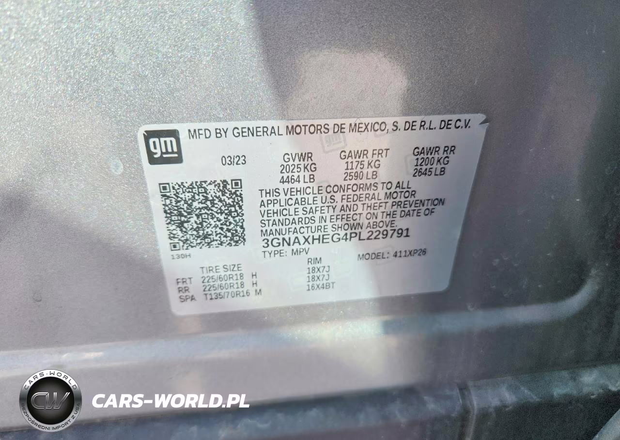 2023 Chevrolet Equinox Ls VIN:3GNAXHEG4PL229791 - 14
