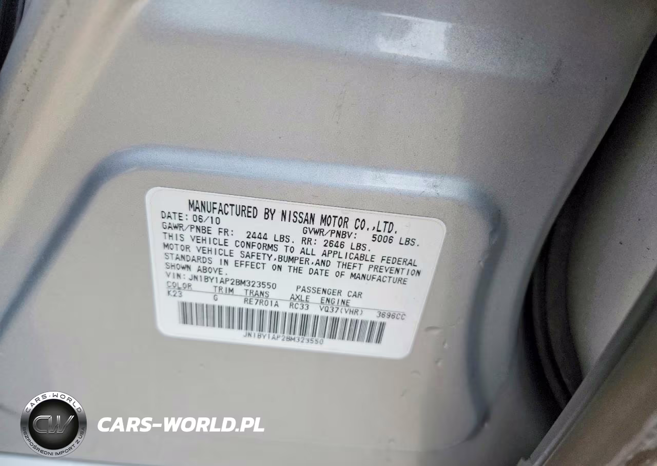 2011 Infiniti M37 Base VIN:JN1BY1AP2BM323550 - 12