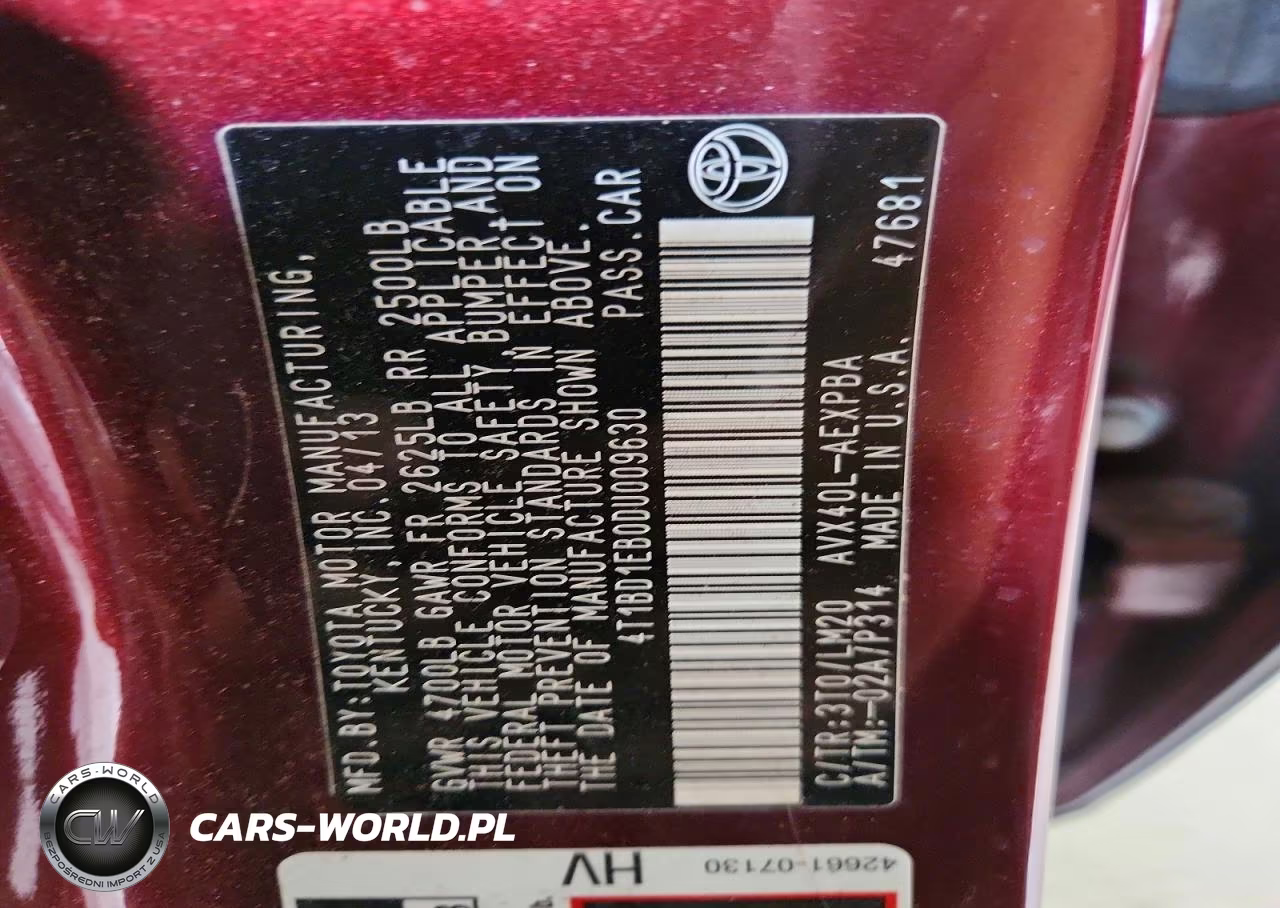 2013 Toyota Avalon Hybrid Limited VIN:4T1BD1EB0DU009630 - 13