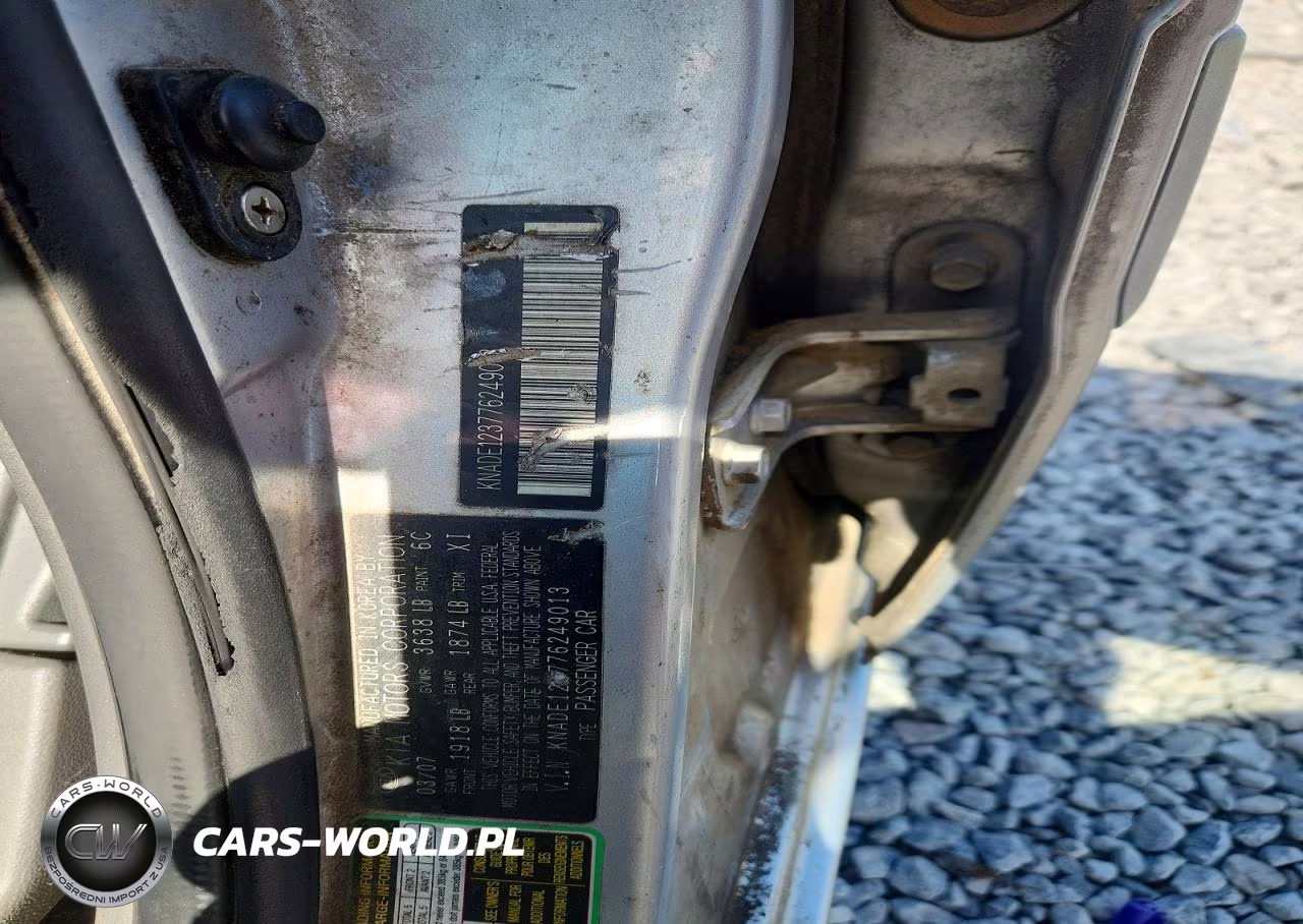 2007 Kia Rio Base VIN:KNADE123776249013 - 12