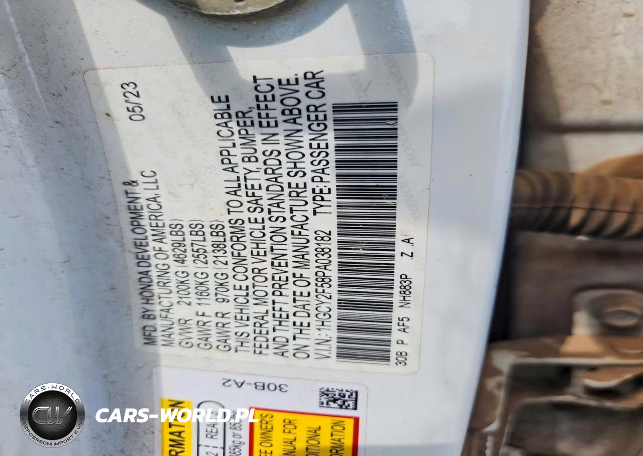 2023 Honda Accord Hybrid Sport VIN:1HGCY2F58PA038182 - 12