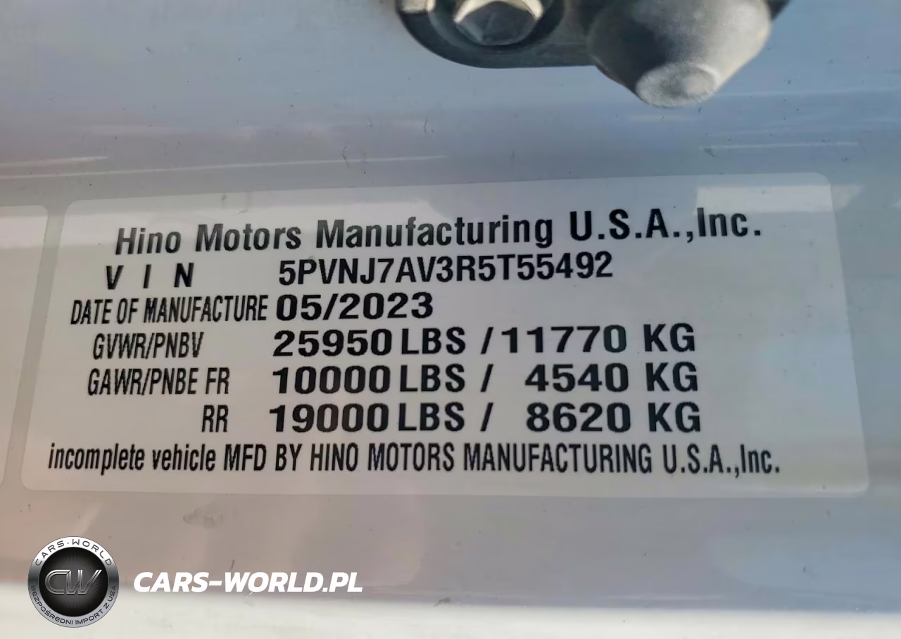 2024 Hino Hino L6 - Semi Truck VIN:5PVNJ7AV3R5T55492 - 11