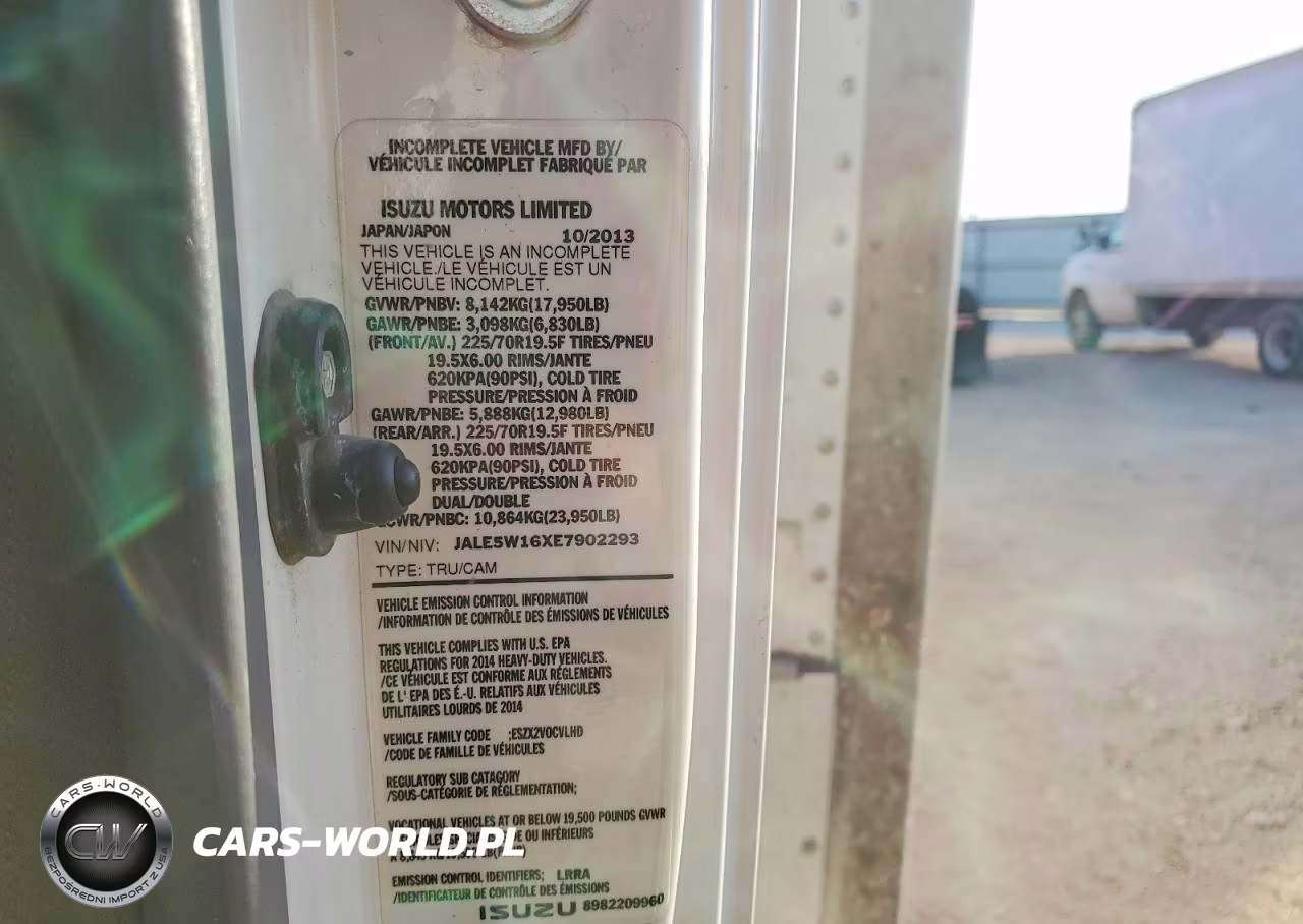 2014 Isuzu Nqr Delivery Truck VIN:JALE5W16XE7902293 - 13