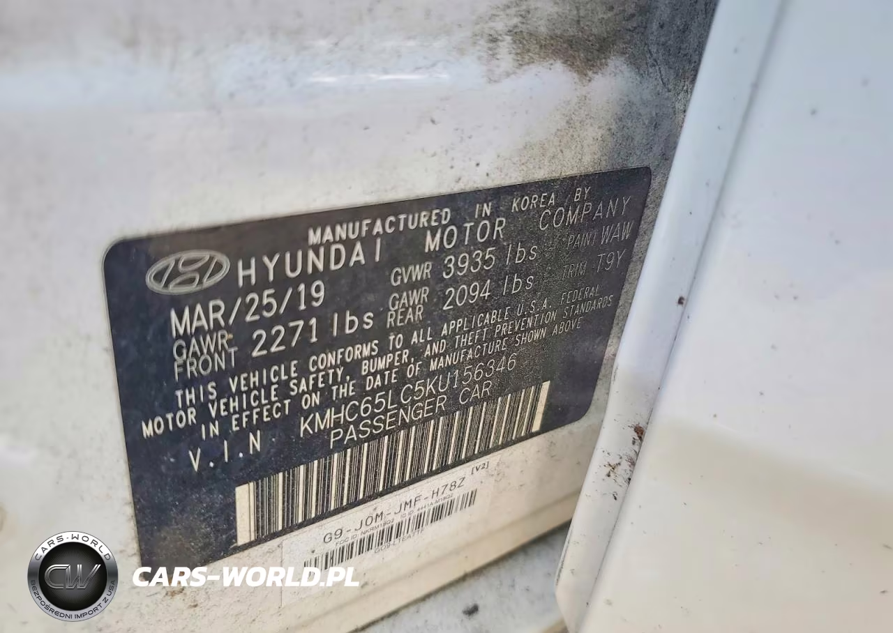 2019 Hyundai Ioniq Blue VIN:KMHC65LC5KU156346 - 13