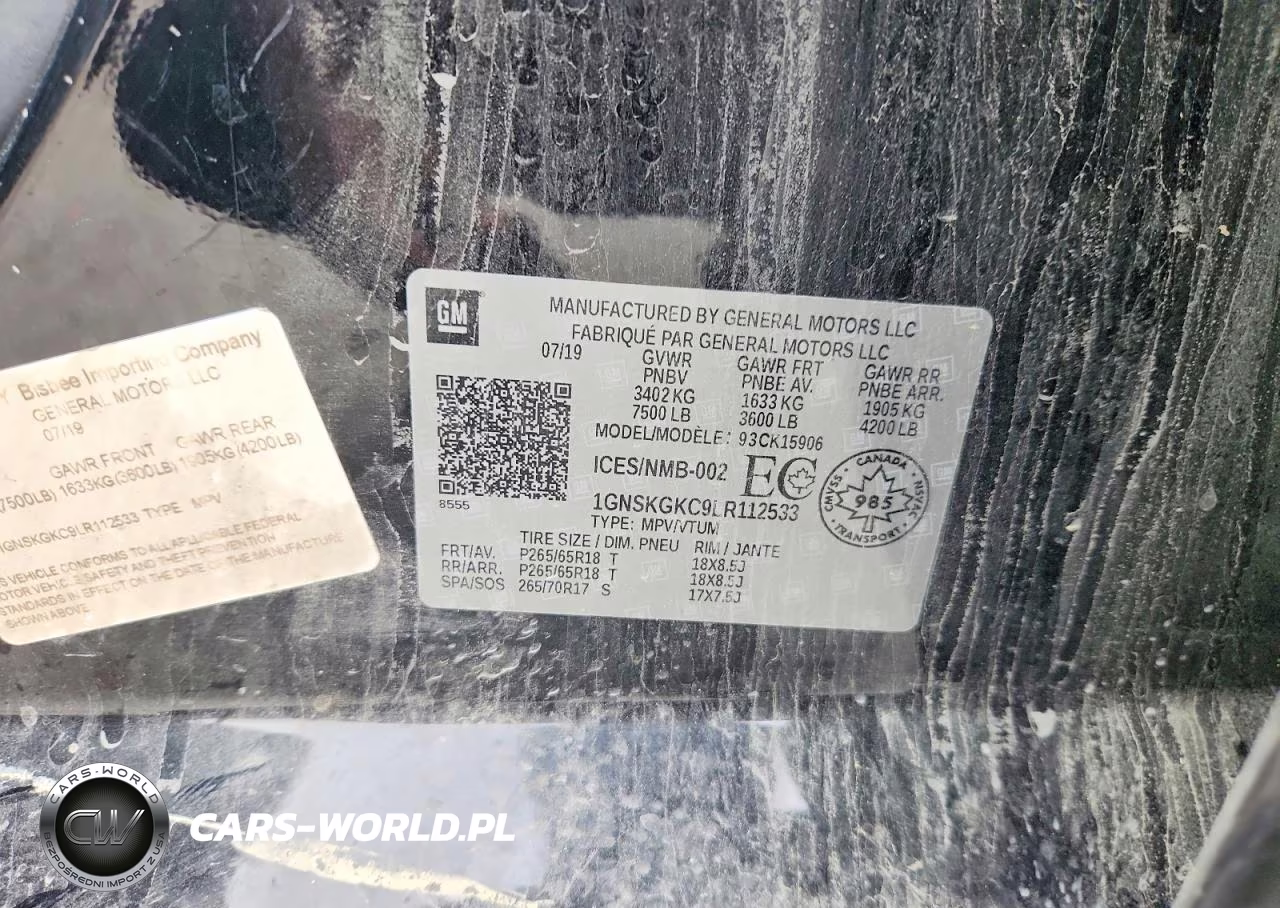 2020 Chevrolet Suburban K1500 Ls VIN:1GNSKGKC9LR112533 - 14