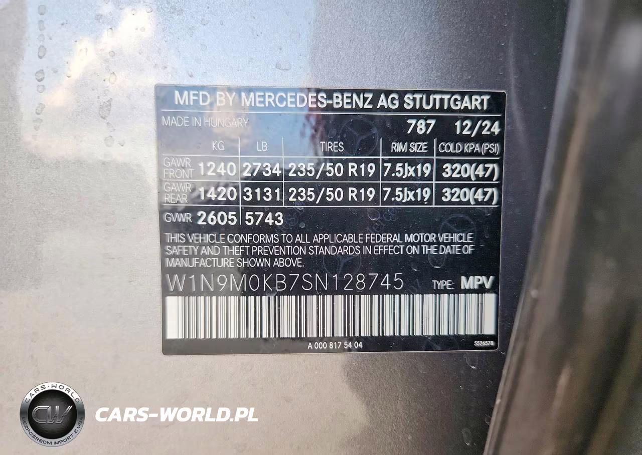 2025 Mercedes-Benz Eqb 300 4Matic VIN:W1N9M0KB7SN128745 - 13