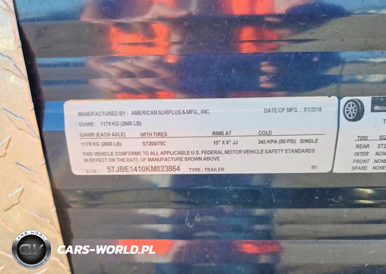 2019 American Surplus Camper VIN:5TJBE1410KM023864 - 8