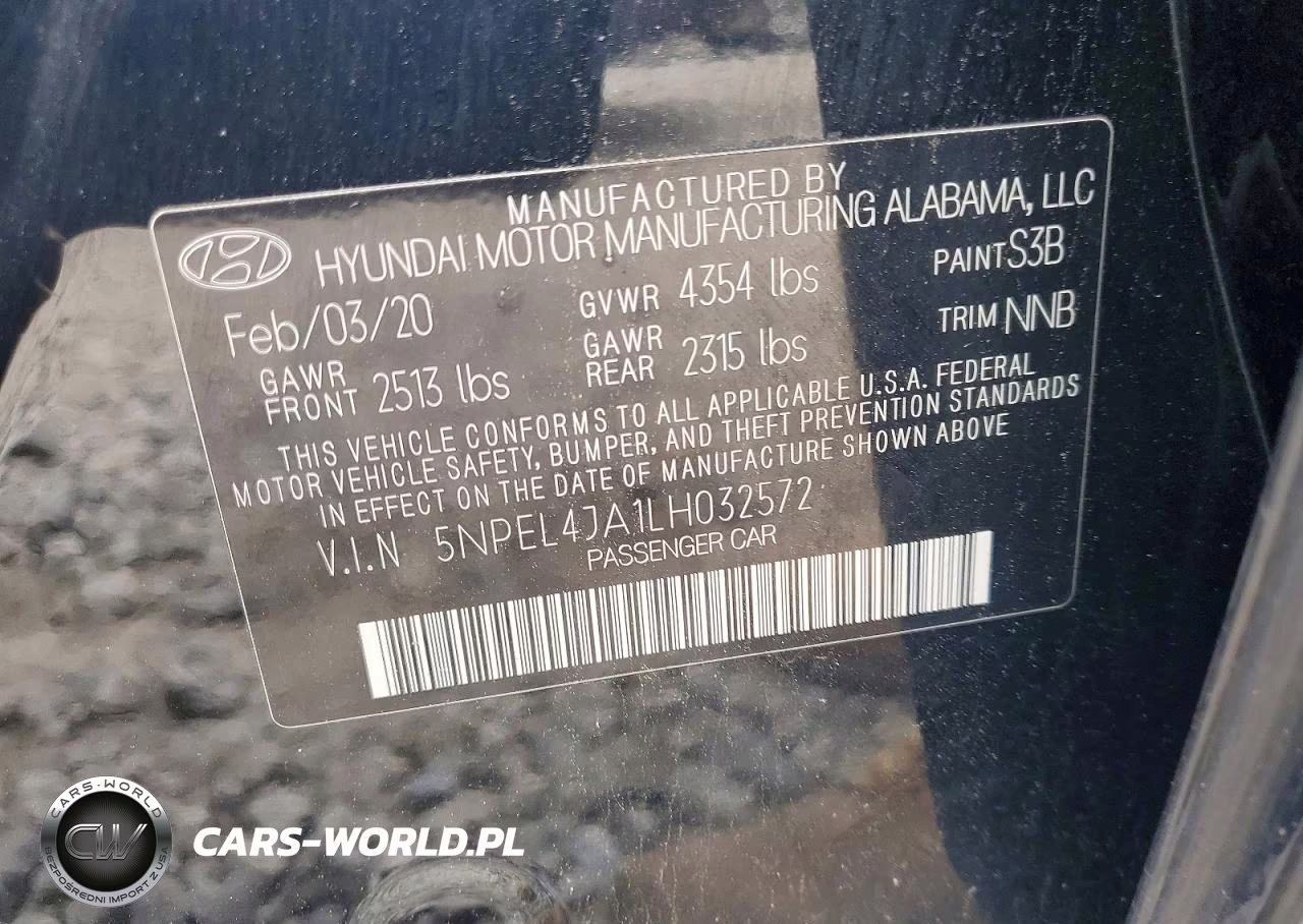 2020 Hyundai Sonata Sel VIN:5NPEL4JA1LH032572 - 12